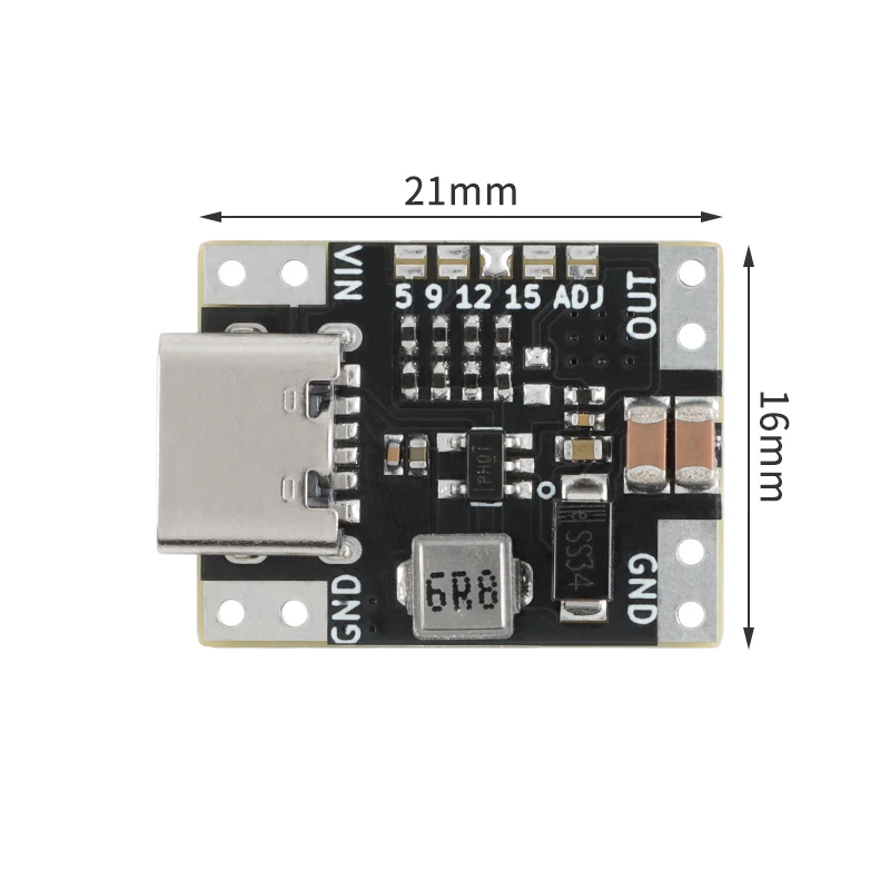 Повышающая плата Mini DC-DC Boost постоянного тока 5 В/9 В/12 В/15 в выходной импульсный
