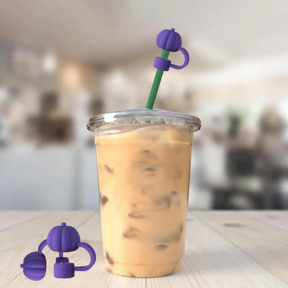 Защитная соломенная крышка осенняя силиконовая с тыквой набор для стакана 30/40