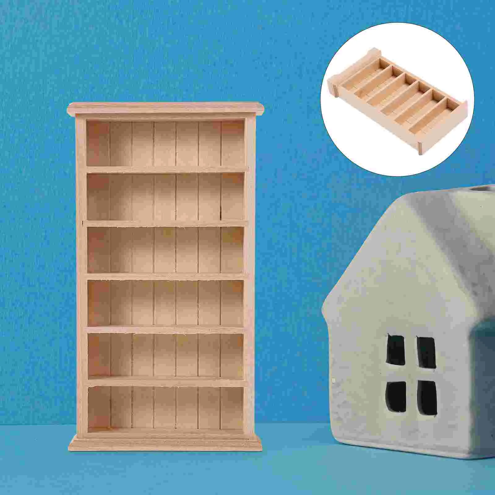 

Dollhouse Miniature Furniture Miniature Bookshelf Model Dollhouse Mini Furniture Accessory
