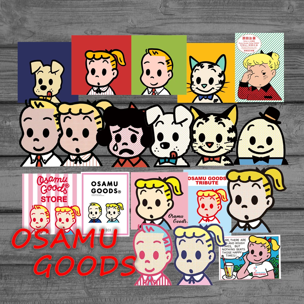 

18Pcs New Kawaii OSAMU GOODS Citypop illustration Cartoon Stickers Kids Stationery Toy For Laptop Luggage Skateboard Guitar Bike