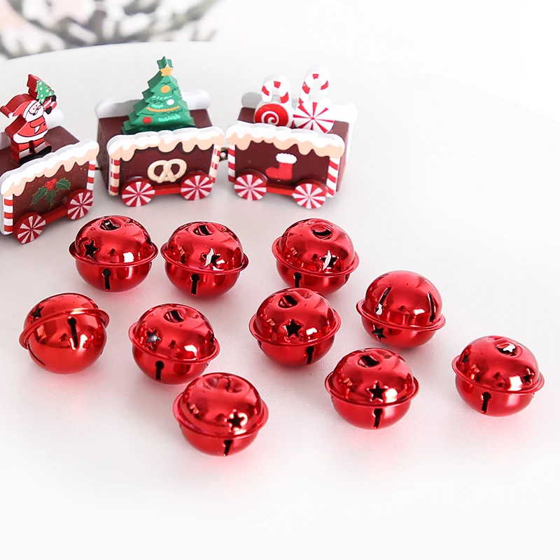 

10pcs/lot 3cm Large Bell Red Bells Christmas Bells Jingle Bells for Crafts Christmas Tree Decorations Bells for Decoration