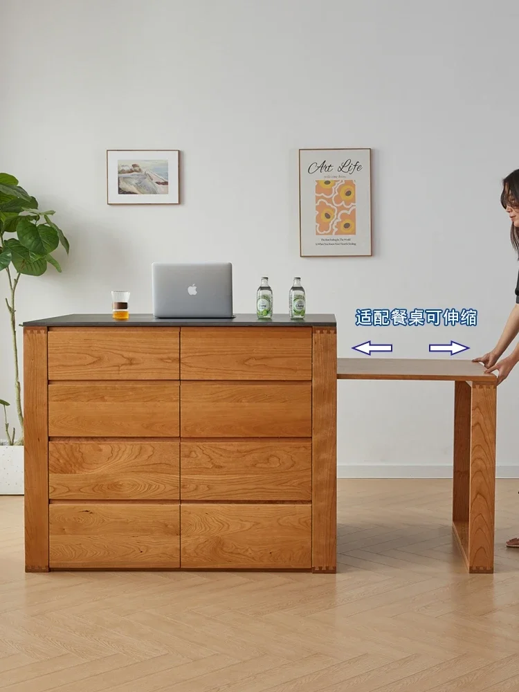 Деревянный обеденный стол Kaysen из цельной вишневой древесины