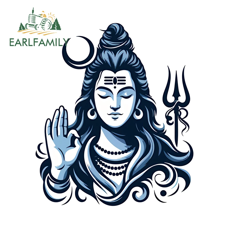 

EARLFAMILY 13 см X 10,4 см, автомобильные наклейки «Лорд Шива», религиозный декор, наклейка на ноутбук, автомобиль, холодильник, наклейка на багажник, лобовое стекло, платье