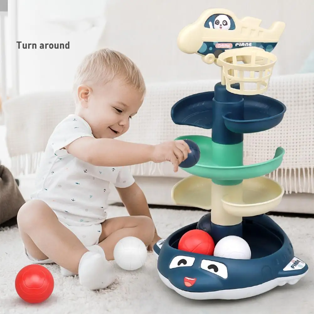 

Shooting Track Toys With Sound Light Induction Function Rolling Sliding Ball Tower Puzzle Early Education Training Props