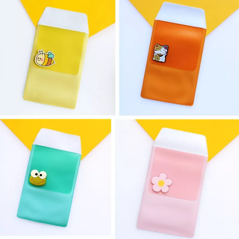 

PVC Clothing Pocket Pencil Bag for Nurses Doctors Portable Pen Case Cartoon Fruits Animals Leak-proof Pencil Pouch