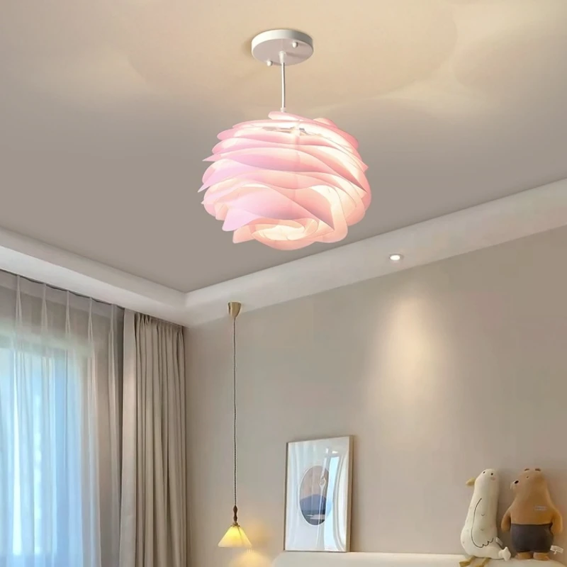 

Danish Designer Chandelier Rose Chandelier Nordic Bedroom Lamp Warm Romantic Restaurant Lamp Petal Light Fixtures Room Decor