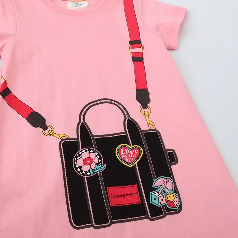 Платья принцессы для девочек хлопковое Летнее Детское платье-футболка с