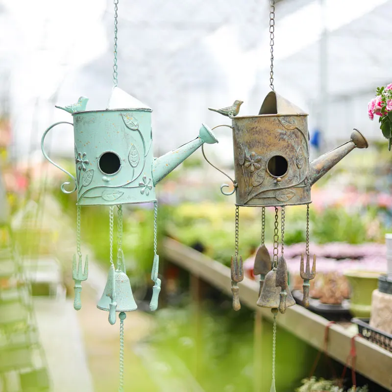 

Watering Can Design Handmade Outdoor Garden Decoration Retro Vintage Metal Wind Chimes