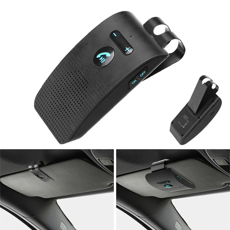

Car Bluetooth Handsfree Kit Speakerphone Hi-Fi Speaker Audio Radio Switch Remote Control Sun Visor Clip Wireless 4x4 Accessories