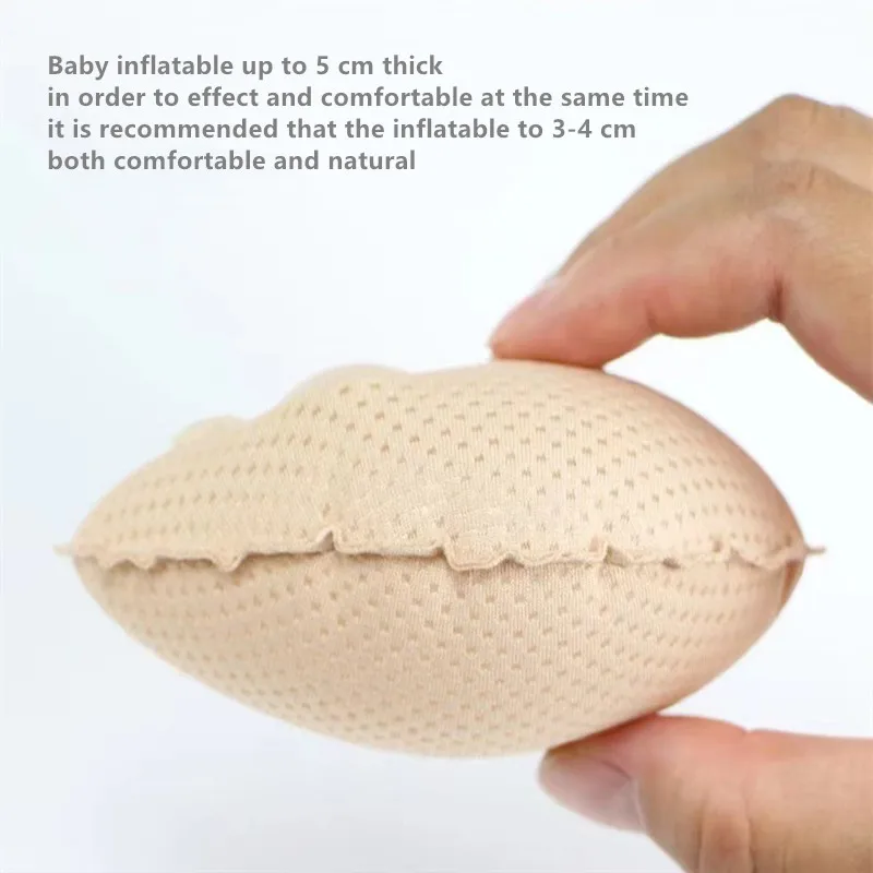 1Pair Inflatable Breast Pad Underwear Insert Air Cushion  Push Up Chest Pads Swimsuit Padding Inserts Thickening Bra Accessaries