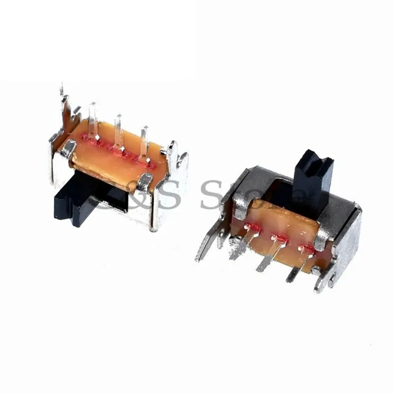 20pcs SS12F23 переключатель горизонтального стандарта 4 мм 5-футовый переключатель 1P2T SPDT Миниатюрный переключатель слайдов