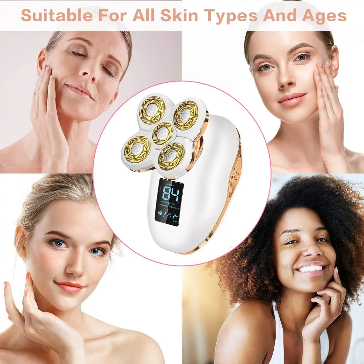 Women's multifunctional shaver can be used for face and legs