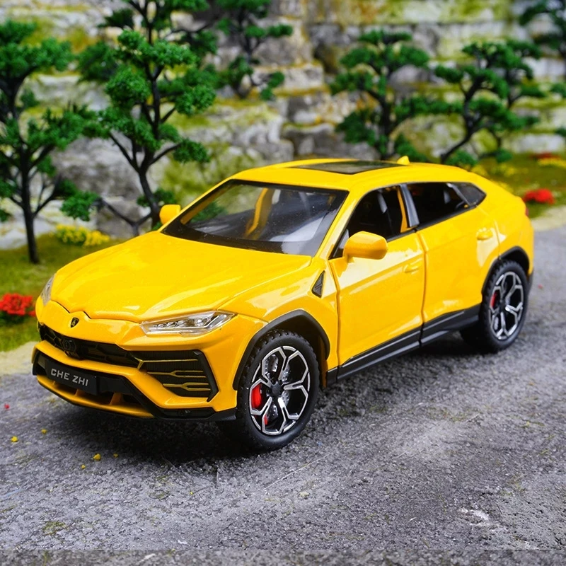 

1:24 Lambo-URUS Bison SUV Alloy Car Diecast Model Toy Sound and Light Vehicle Decoration Simulation Collcetion Gifts Toys Boys