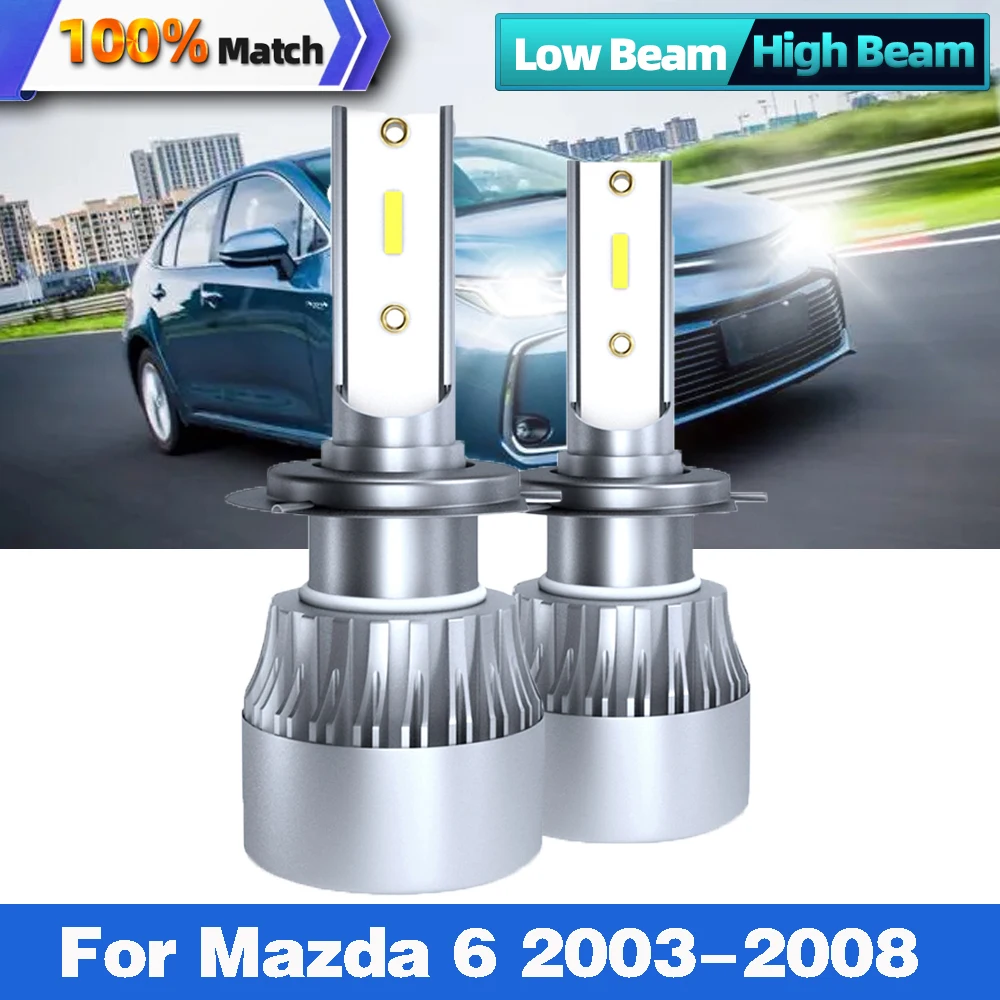 

Led Headlight Bulbs H1 Canbus LED Car Lights 6000K Cold White 90W 12V 12000LM CSP Chip Auto Headlamp For Mazda 6 2003-2008