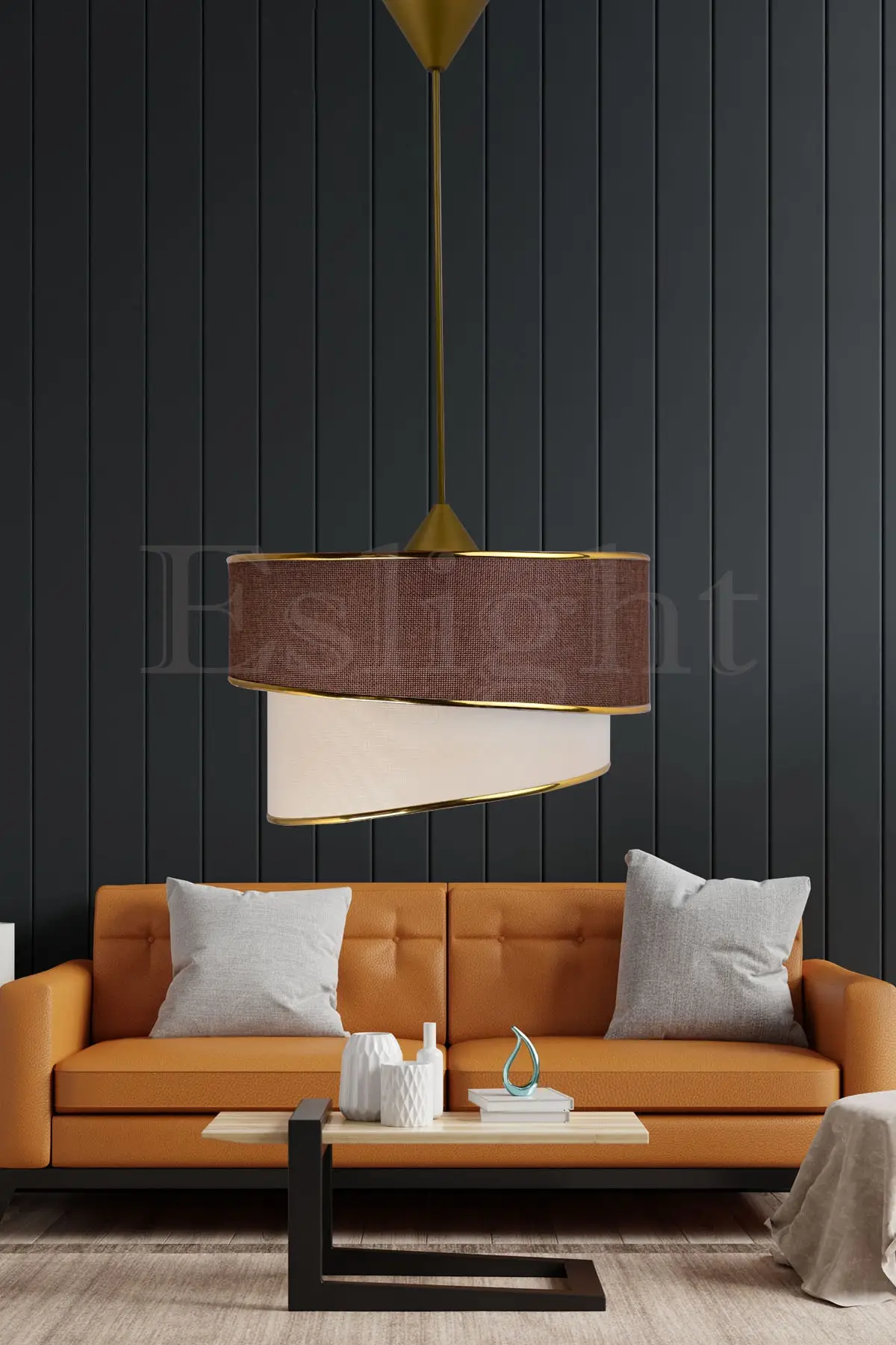 

Ruzgar Modern Single Sarkit Dark Brown Chandelier R.89kk