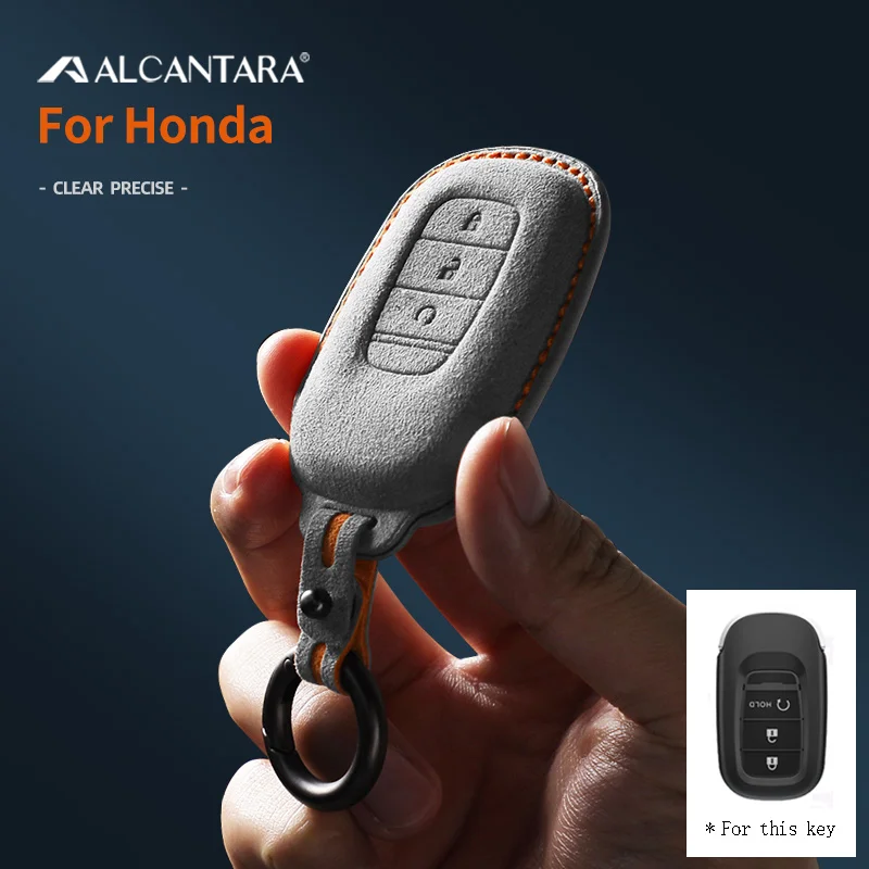 

Алькантара, высококачественный автомобильный брелок, оболочка, держатель ключа, оболочка, Пряжка для Honda CRV Civic Accord 2023, аксессуары для ключей