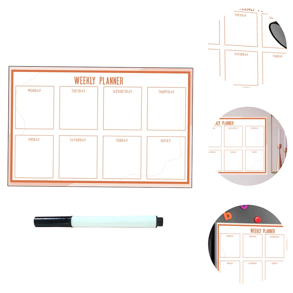 

1 Set Week Plan Whiteboard Early Kids Education Drawing Board with Marker