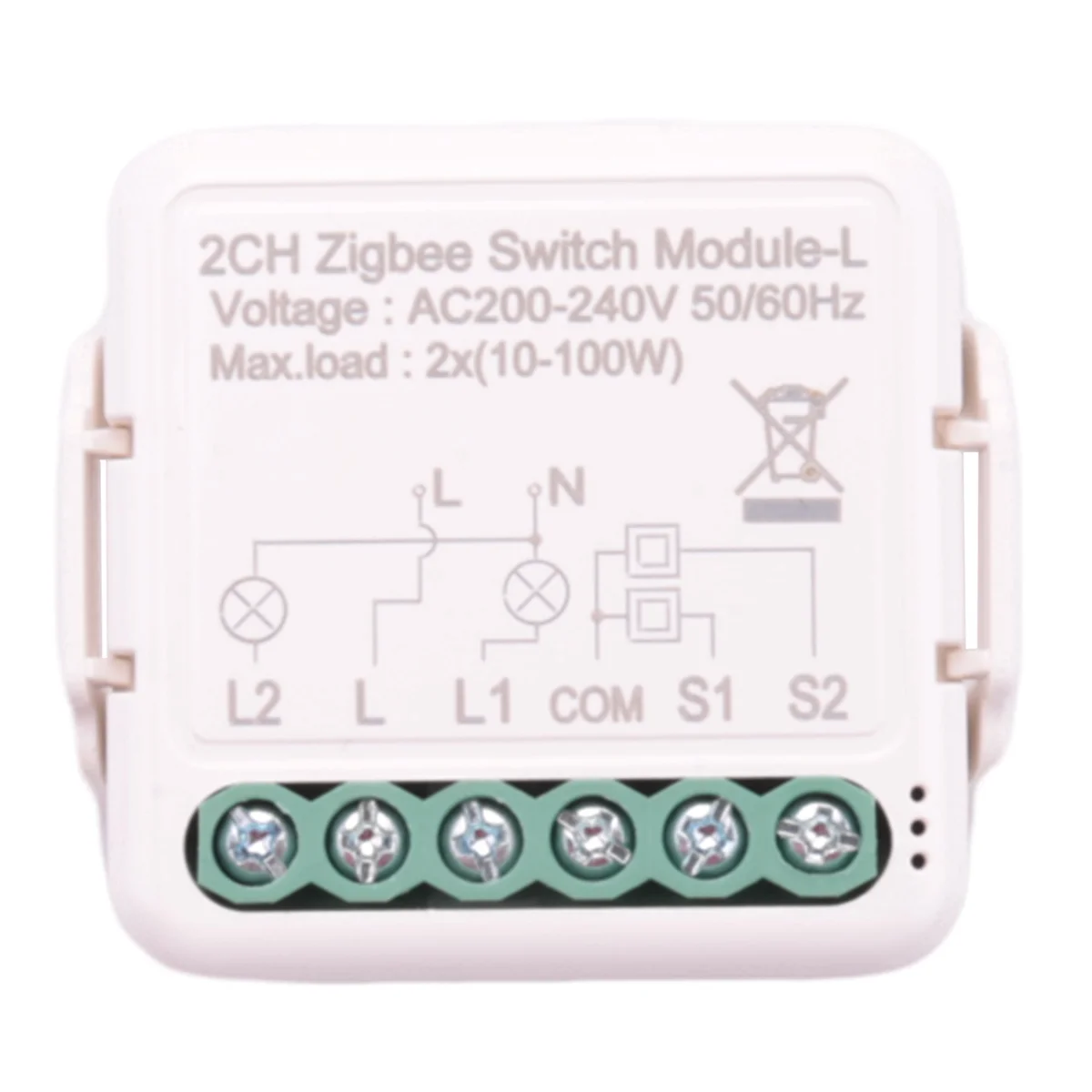 

Tuya Zigbee Light Switch Module No Neutral Wire, 2 Way Control DIY Smart Breaker Works with Alexa Google Home (2 Gang)