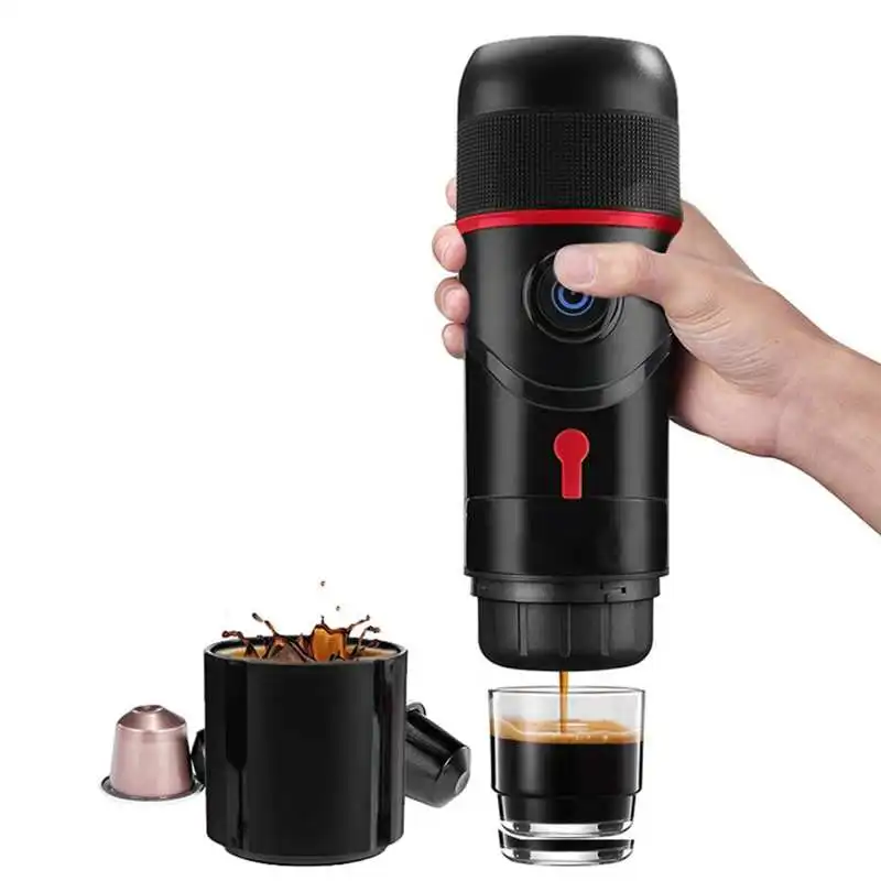 Coffee machine Electric Portable Coffee Machine Mini Travel Coffee Maker with Cigarette Lighter Line USB Cable Capsule coffee