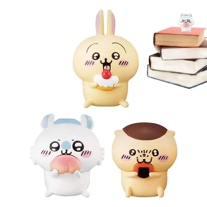 

Realistic Shy Bunny Monkey Model 3Pcs Simulated Cartoon Animal Figurines Tiny Figurines Models Early Education Toys For Kids