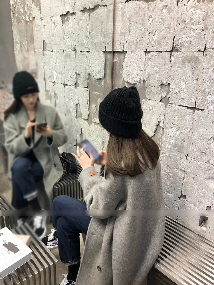 Двухстороннее кашемировое пальто для женщин