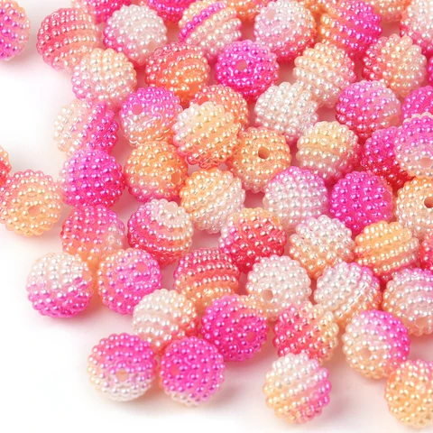 Двухцветные Акриловые бусины 10 мм, Bayberry, круглые бусины «сделай сам» для девушек, сумок, бусины россыпью для изготовления ювелирных изделий, браслетов, ожерелий, аксессуары «сделай сам»