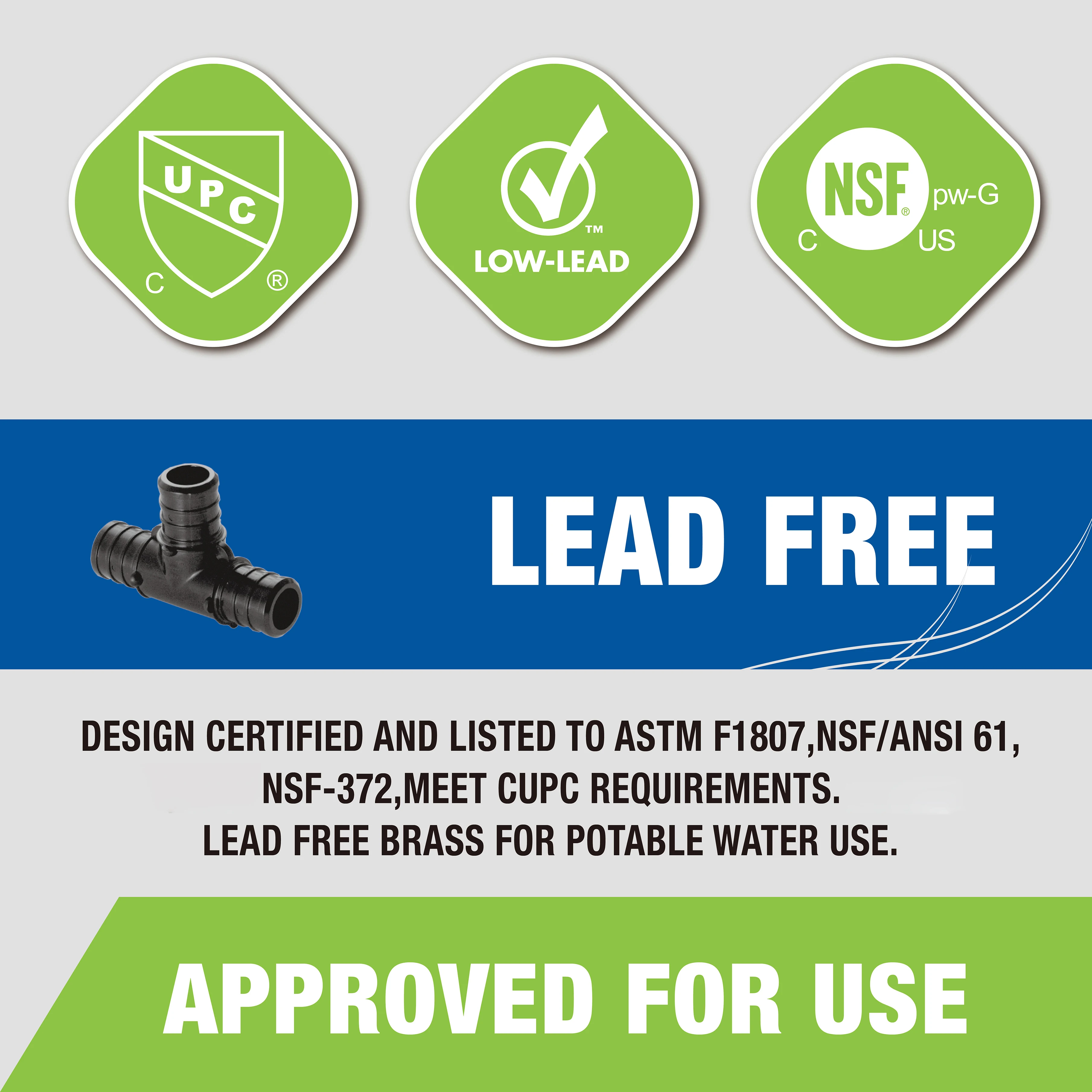 KING SMART 80301 1/2&quot F2159 PEX * PPSU Тройник 15 шт./корпус