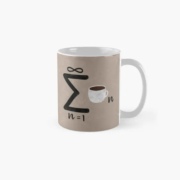 

Infinite Coffee Classic Mug Drinkware Image Handle Round Gifts Tea Coffee Design Printed Photo Picture Cup Simple