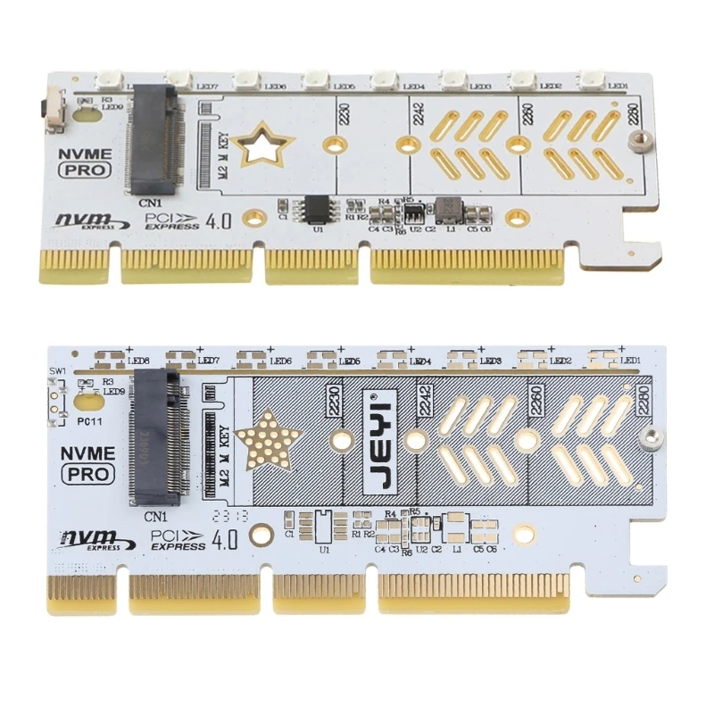 

Карта адаптера M.2 SSD M.2 NVME SSD к адаптеру PCIE 4.0 16X, со светодиодной индикаторной лампой для ОС Windows, Mac и Linux