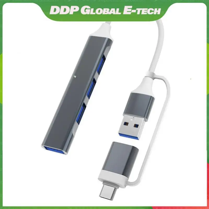 

Metal Usb 3.0 2.0 Hub 480mbps High-speed For Laptops Tablets Smartphones Usb Adapter Station Ultra Slim Type-c Splitter Data Hub