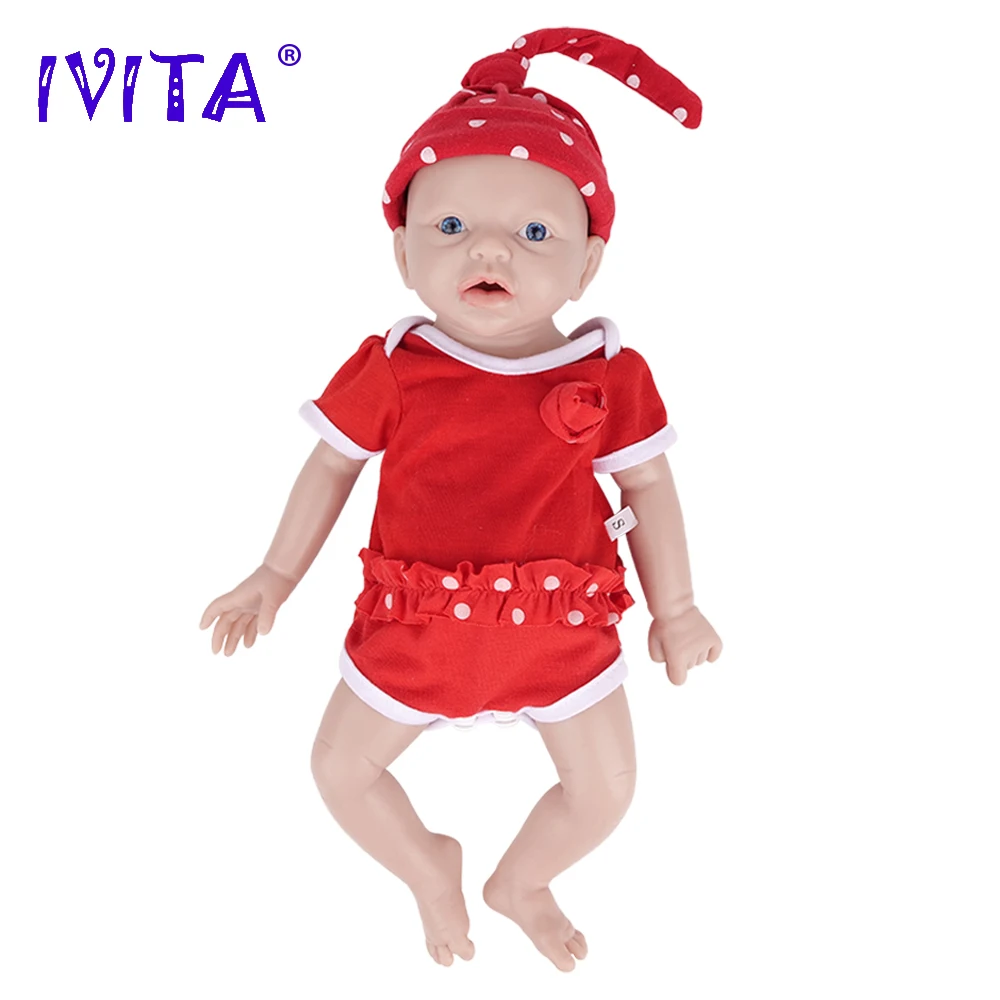 IVITA 20'' Silicone Reborn Dolls Nettes großes Augen-Baby-Weihnachtsgeschenk 