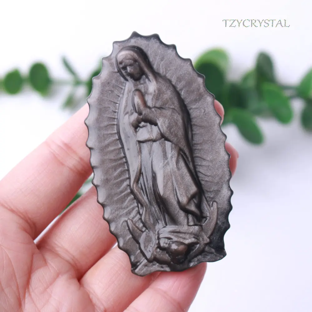 Подвеска из натурального серебра обсидиана украшение |