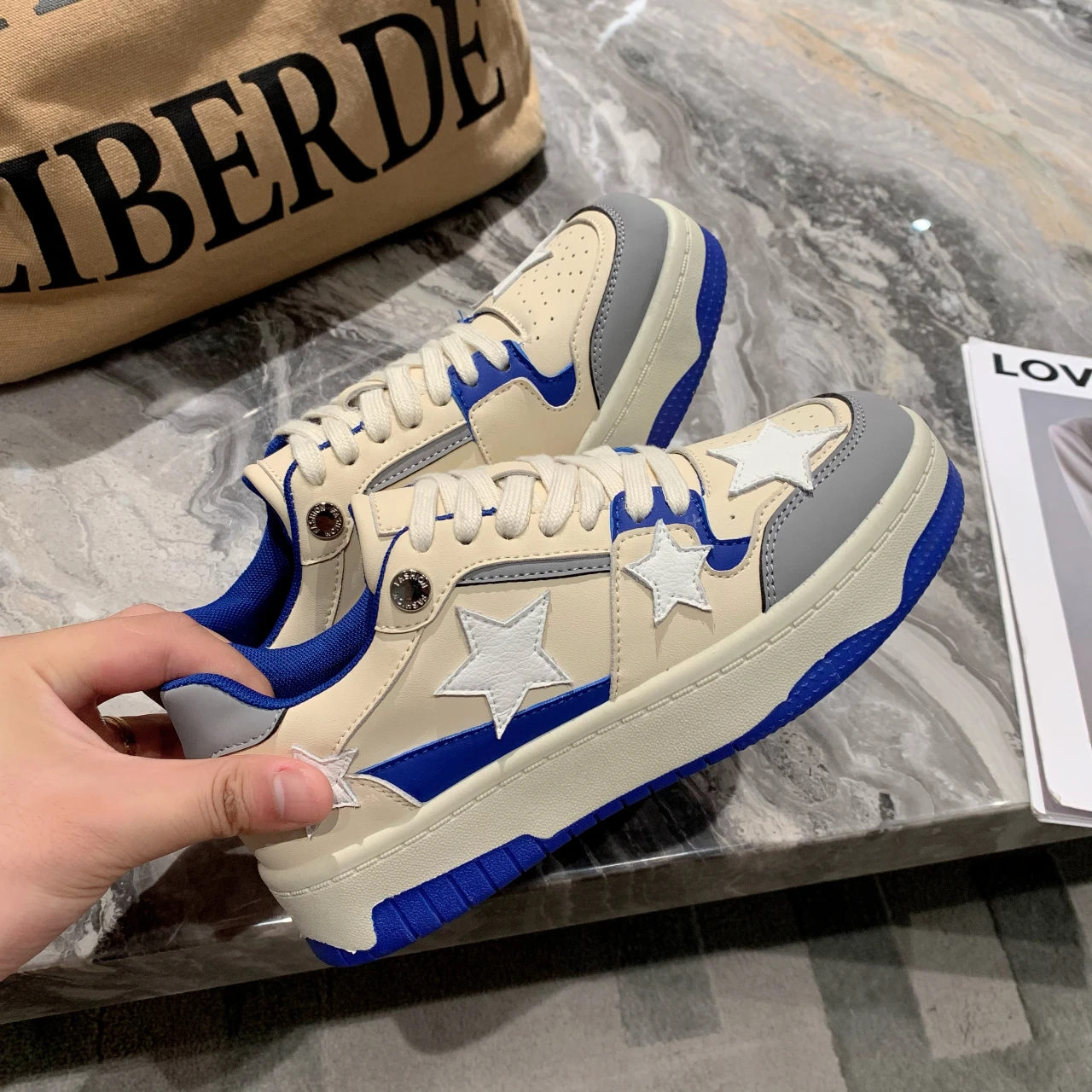 

New Star Bread Shoes Instagram Skate Shoes for Women Spring and Summer Comfortable Casual Sports Shoes Vulcanized Tennis Shoes