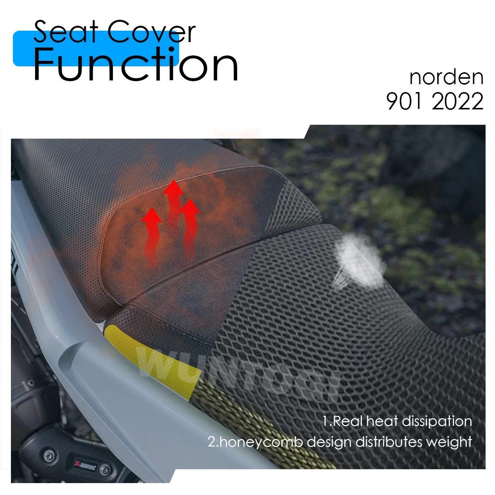 

Motorcycle Protecting Cushion Seat Cover For Norden 901 3D Cushion Cover Norden 901 2022 Accessories Fabric Saddle Seat Cover