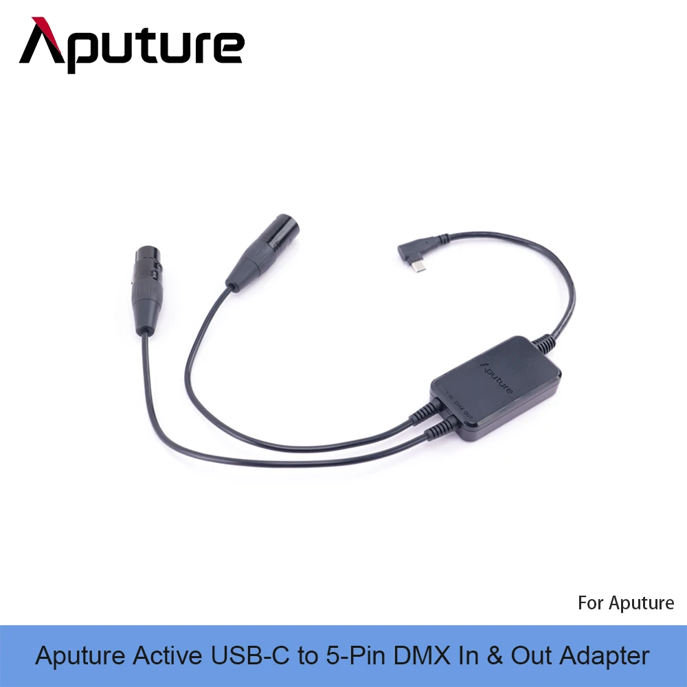 

Aputure Active USB-C to 5-Pin DMX In & Out кабель адаптера для Aputure MT Pro INFINIBAR