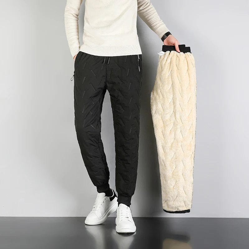 Winter Lambswool Warm Casual Pants Men Fitness Sportswear Men Joggers Sportswear Casual Track Pants Plus Size 6Xl 7Xl
