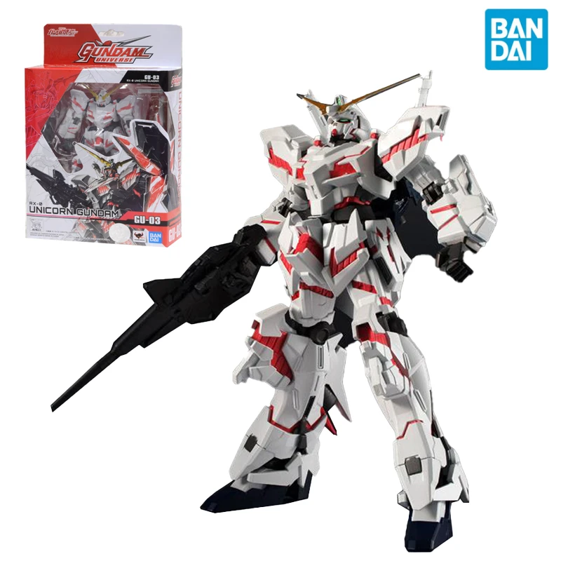 

Original Bandai Gundam Anime Figure GU 03 GUNDAM UNIVERSE RX-0 UNICORN Gundam 5.9 Inch Model Anime Action Figures Birthday Gift