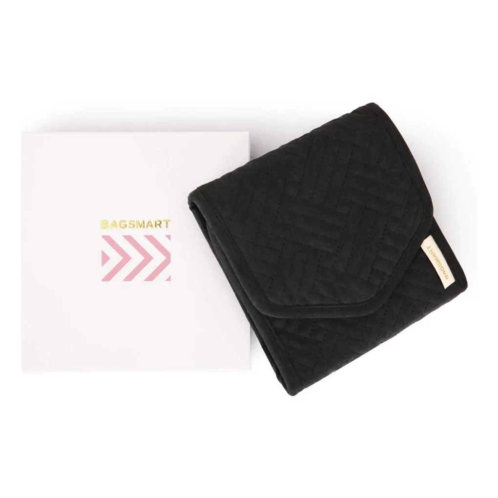 

Сумка для хранения ювелирных изделий с карманом на молнии в рулоне, складные серьги, браслеты, броши, держатель, Маленький модный аксессуар из полиэстера