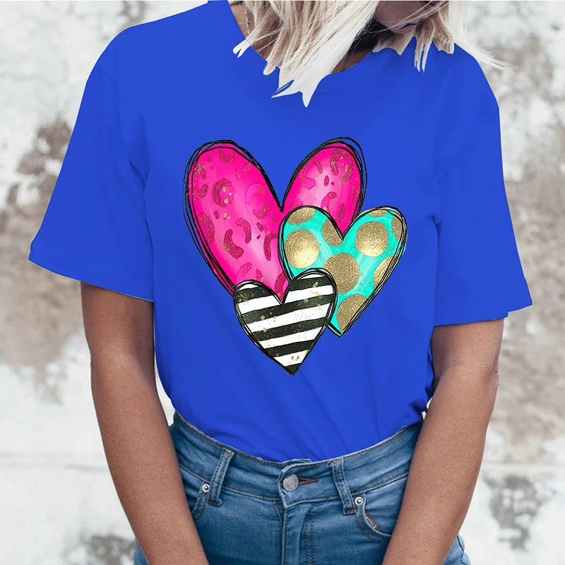 (Высококачественные футболки) новая футболка с надписью Love на День святого