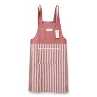 cotton and linen apron japanese style home kitchen work clothes shop garden clothes oil proof adult cooking literature and art