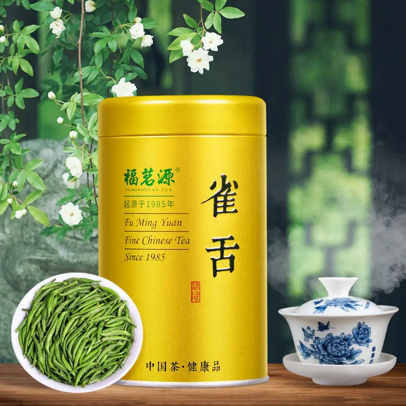 

Green Tea Quetongue Xinmingqian Tender Bud Special Spring Tea Green Bud Bulk Gold Pot Gift Box 125g