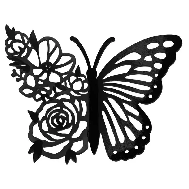 

Настенная 3D металлическая 3D скульптура-бабочка, внешнее искусство, большие бабочки, подвесные украшения
