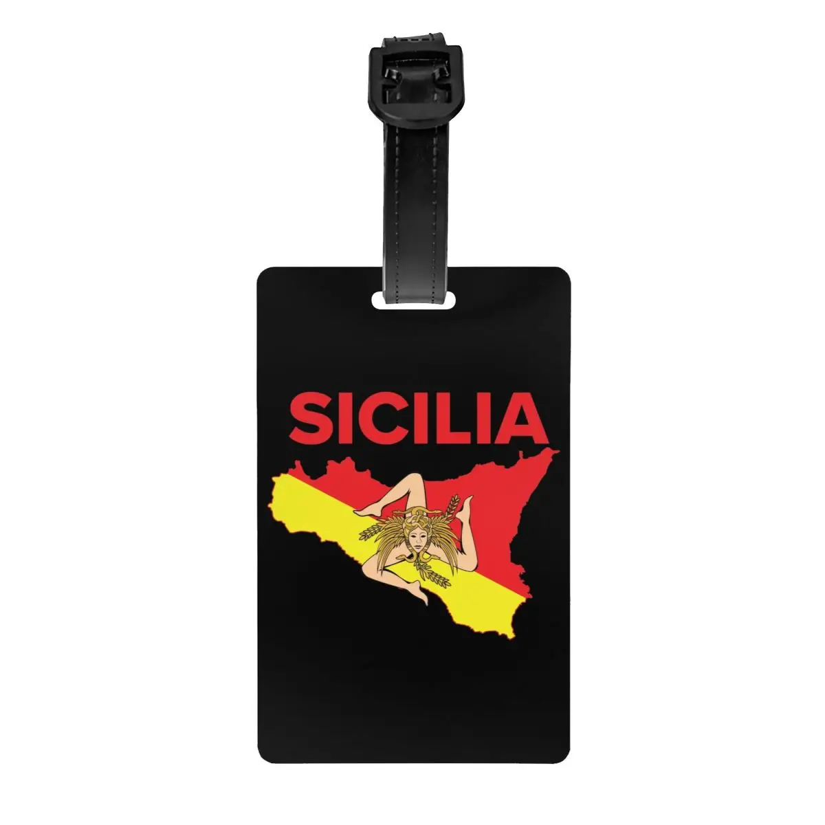 

Карта Сицилия Тринакрия багажная бирка для чемоданов Сицилийская гордость Личная Обложка имя удостоверение личности