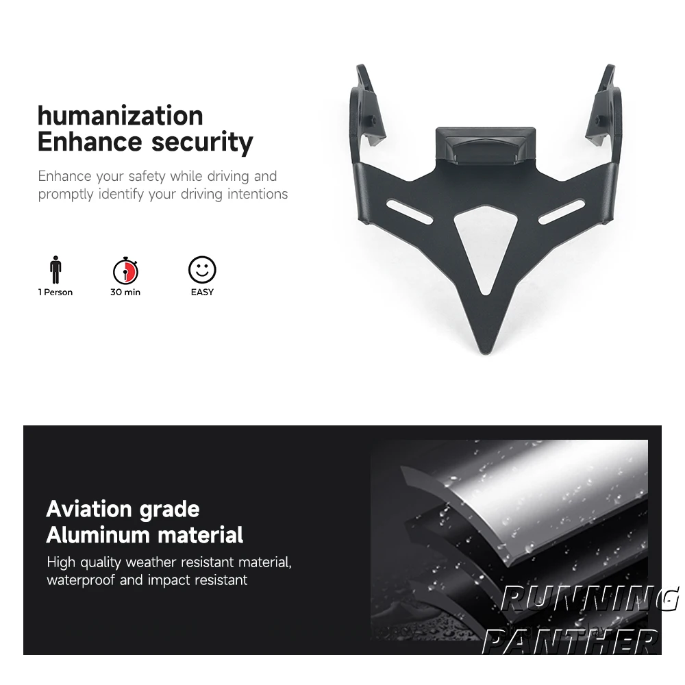 Задний короткий хвост мотоцикла аккуратный держатель номерного знака кронштейн