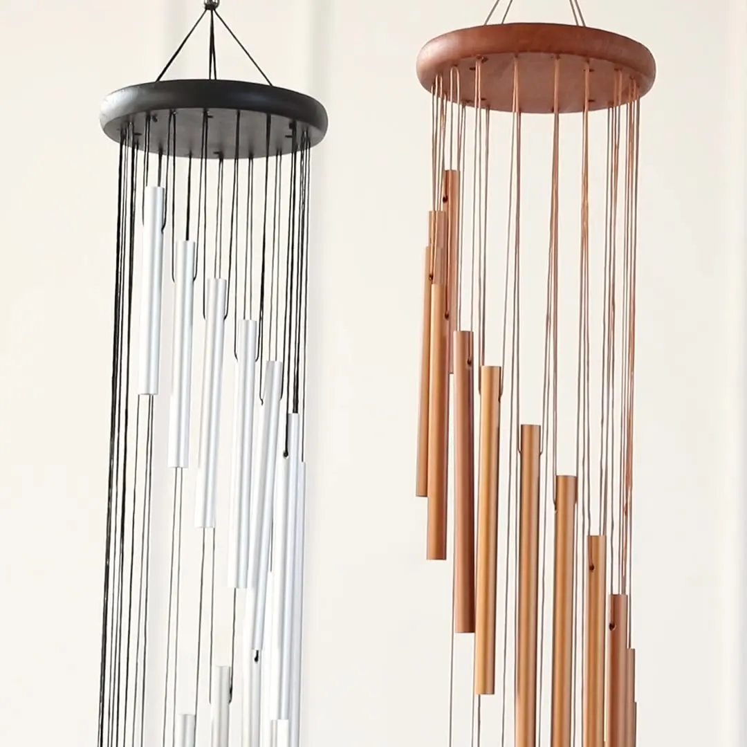 

Gold/Silver 12 Tube Wind Chime Chapel Bells Wind Chimes Door Wall Hanging Ornament Home Garden Outdoor Decor Bedroom Wind Chimes
