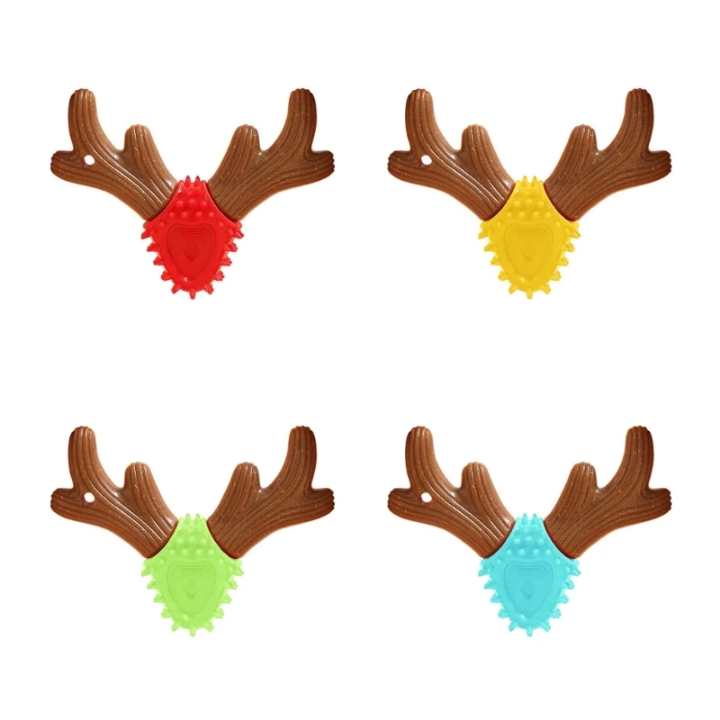 

Cute Dog Antlers Teether Puppy Chewing Toy Boredom Pet Aggressive Chewer Favor