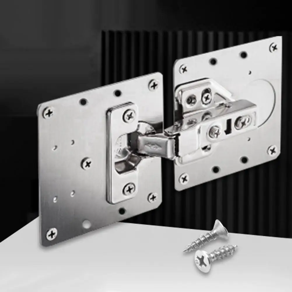 

2Pcs Cabinet Door Tear Resistant Hinge Repair Plate Cupboard Cabinet Hinge Plate for Wardrobes Panel Connection