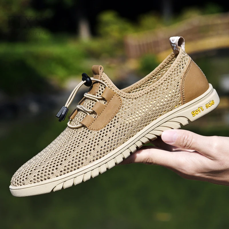 

Мужские сетчатые кроссовки FIXSYS, летние дышащие, повседневные сандалии для воды, легкая прогулочная обувь, уличная спортивная обувь