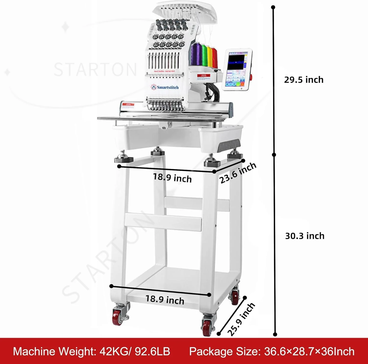 Вышивальная машина Smartstitch S-1001 с 10 иглами, максимальной скоростью 1200 стежков в минуту, 7-дюймовым сенсорным экраном, НОВИНКА В ПРОДАЖЕ (art.: 3920dcd7e69af) - 3920dcd7e69af