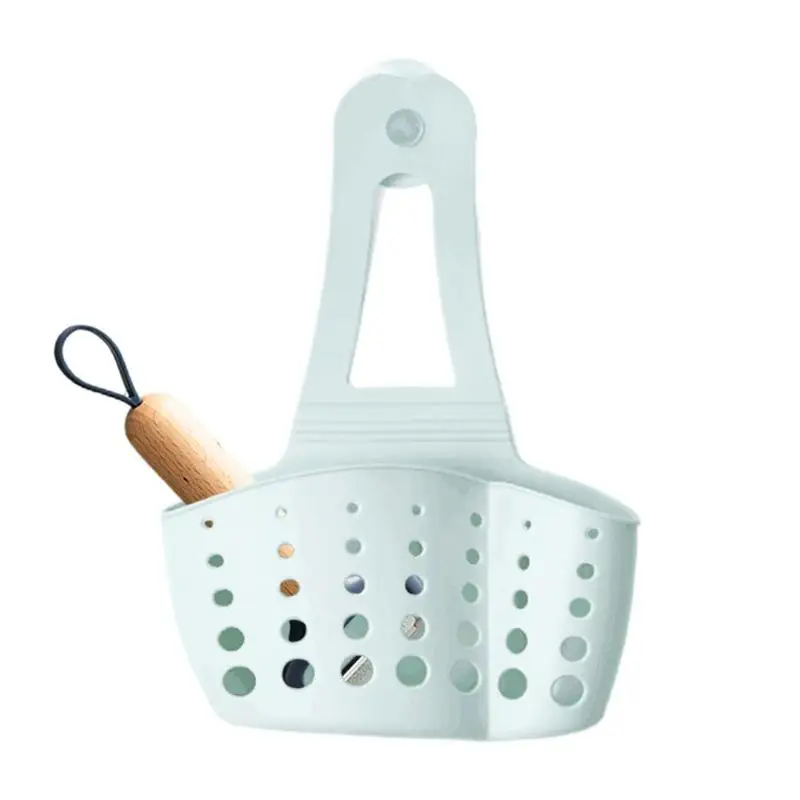 

Home Storage Drain Basket Sink Strainer Storage Basket Soap Sponge Holder Hangable Suction Cup Draining Basket Kitchen Organizer